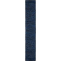 Nourison Essentials Solid Indooroutdoor Midnight Blue 22 X 18 Area Rug Easy Cleaning Non Shedding Bed Room Living Room