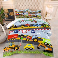 Tailor Shop Construction Vehicle Truck Comforter Set King Size