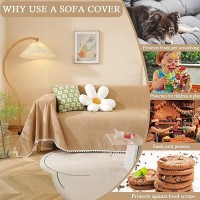 Handontime Khaki Couch Covers For Sectional Sofa L Shape Cute Loveseat Covers Dog Cover Covers Sofa Covers For 3 Cushion Couch