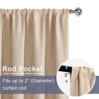 Jiuzhen Short Curtains With 2 Tiebacks 42 X 30 Valance Curtain Tiers For Small Windows Thermal Room Darkening Curtains 2