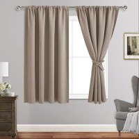 Jiuzhen Blackout Curtains For Bedroom Thermal Insulated Room Darkening Noise Reducing 52 X 54 Inch Length Curtains For Living