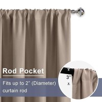 Jiuzhen Blackout Curtains For Bedroom Thermal Insulated Room Darkening Noise Reducing 52 X 54 Inch Length Curtains For Living