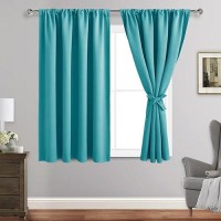 Jiuzhen Blackout Curtains For Bedroom Thermal Insulated Room Darkening Noise Reducing 52 X 45 Inch Length Curtains For Living