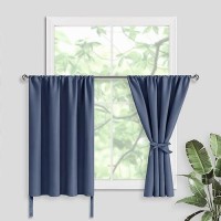 Jiuzhen Tier Curtains 36 Inch Length With 2 Tiebacks Kitchen Half Window Privacy Curtain Tiers For Windowsbathroom Shades The