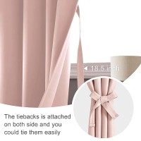 Jiuzhen Short Curtains With 2 Tiebacks 42 X 30 Valance Curtain Tiers For Small Windows Thermal Room Darkening Curtains 2