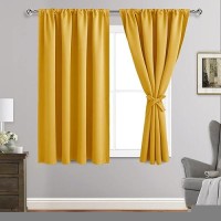 Jiuzhen Blackout Curtains For Bedroom Thermal Insulated Room Darkening Noise Reducing 52 X 45 Inch Length Curtains For Living