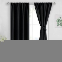 Jiuzhen Blackout Curtains For Bedroom Thermal Insulated Room Darkening Noise Reducing 52 X 54 Inch Length Curtains For Living