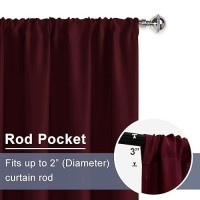 Jiuzhen Short Curtains With 2 Tiebacks 42 X 30 Valance Curtain Tiers For Small Windows Thermal Room Darkening Curtains 2