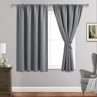 Jiuzhen Blackout Curtains For Bedroom Thermal Insulated Room Darkening Noise Reducing 52 X 54 Inch Length Curtains For Living