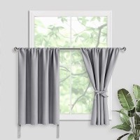 Jiuzhen Tier Curtains Kitchen Half Window Privacy Curtain For Windowsbathroom Shades Thermal Insulated Room Darkeing Curtain