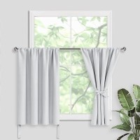 Jiuzhen Tier Curtains Kitchen Half Window Privacy Curtain Tiers For Windowsbathroom Shades Thermal Insulated Room Darkeing Cu