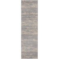 Nourison Essentials Indoor/Outdoor Solid Abstract Grey/Beige 2'2