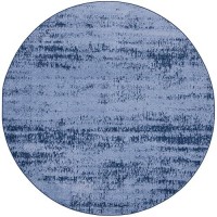 Nourison Essentials Indoor/Outdoor Solid Abstract Denim 4' X Round Area Rug  Easy Cleaning  Non Shedding  Bed Room  Living Room  Dining Room  Backyard  Deck  Patio (4 Round)