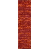 Nourison Essentials Indoor/Outdoor Solid Abstract Red 2'2