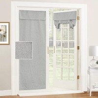 Ryb Home Room Darkening Door Curtains Rich Linen Texture French Door Window Curtains And Drapes Thermal Insulated Tricia Door B