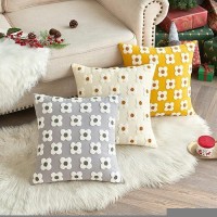 Emema Decorative Throw Pillow Covers Rhombic Jacquard Pillowcase Cushion Case Rectangle For Couch Sofa Bed Living Room Bedroom S