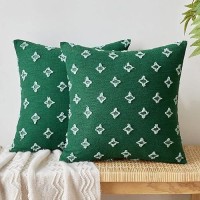 Emema Decorative Throw Pillow Covers Rhombic Jacquard Pillowcase Cushion Case Square For Couch Sofa Bed Living Room Bedroom Set