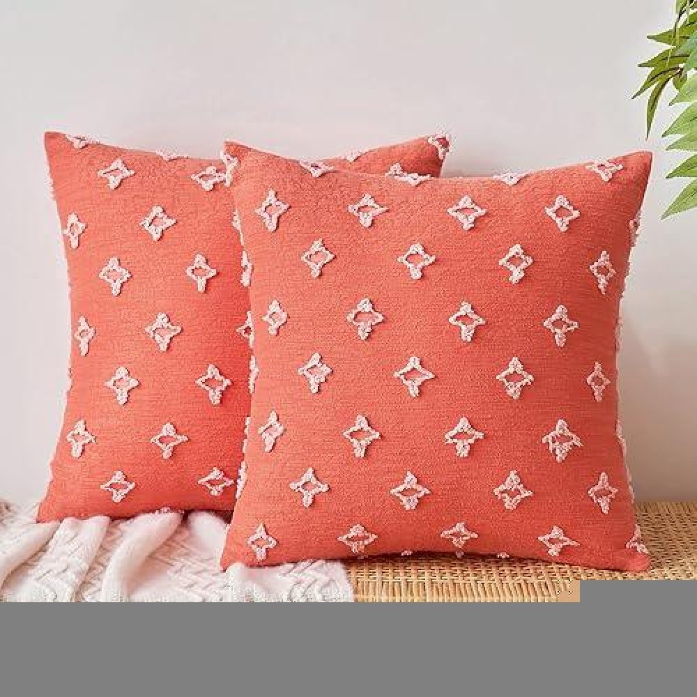 Emema Decorative Throw Pillow Covers Rhombic Jacquard Pillowcase Cushion Case Squarefor Couch Sofa Bed Living Room Bedroom Set O