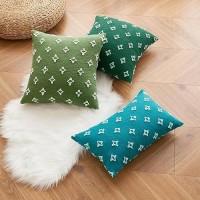 Emema Decorative Throw Pillow Covers Rhombic Jacquard Pillowcase Cushion Case Square For Couch Sofa Bed Living Room Bedroom Set