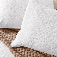 Exclusivo Mezcla Soft Quilt Set King Size 3 Pieces Lightweight Quilts White Bedspreads Coverlets Bedding Set For All Seasons W