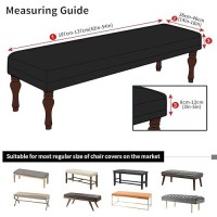 Searchi Stretch Dining Bench Covers Washable Anti Dust Durable Bench Cushion Covers Velvet Bench Slipcover Dining Room Bench C