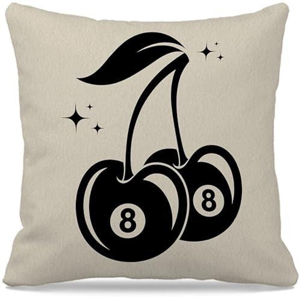 Nogrit Cherry Pillow Cherry Decor Downtown Girl Downtown Girl Room Decor 8 Ball Cherry Funky Throw Pillow Covers 18X18  Y2K Room Decor Aesthetic Room Decor  College Dorm Decor  Trendy Home Decor