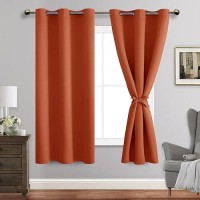 Jiuzhen Blackout Curtains With Tiebacks Thermal Insulated Light Blocking And Noise Reducing Grommet Curtain Drapes For Bedroo