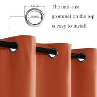 Jiuzhen Caramel Blackout Curtains With Tiebacks Thermal Insulated Light Blocking And Noise Reducing Grommet Curtains For Bedroo