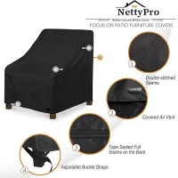 Nettypro Patio Adirondack Chair Covers Waterproof Outdoor Furniture Swivel Recliner Rocking Lounge Deep Seat Chair Cover  Fits Up To 34