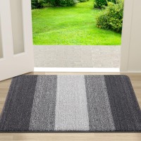 Kitinjoy Indoor Door Mat 30X17 Nonslip Absorbent Dirt Trapper Entrance Mat Lowprofile Washable Inside Floor Mat Durable Sof