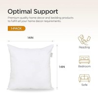 Acanva Throw Pillow Insert Premium Stuffer Sham Square Form For Decorative Cushion Bed Couch Sofa Chair 14X141 Count White