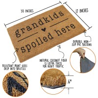 Grandkids Spoiled Here Doormat 30X17 Inch Grandkids Welcome Doormat Grandkids Welcome Door Mat Outdoors Funny Welcome Grandpa