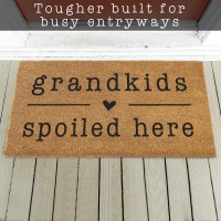 Grandkids Spoiled Here Doormat 30X17 Inch Grandkids Welcome Doormat Grandkids Welcome Door Mat Outdoors Funny Welcome Grandpa