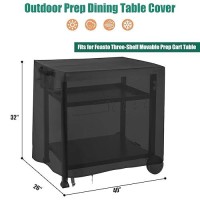 Jungda Outdoor Dining Cart Cover For Feasto Threeshelf Movable Food Prep And Work Cart Table Waterproof Outdoor Grill Cart Cove