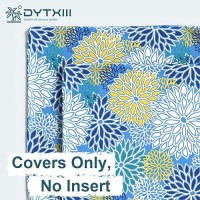 Dytxiii Pack Of 2 Outdoor Waterproof Lumbar Pillow Covers Only Rectangle Decorative Double Printed Pillow Cases For Patio Couch