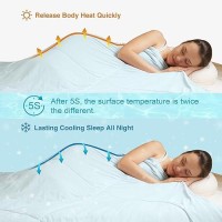 Cozy Bliss Cooling Comforter Queen Size  Cooling Blankets For Hot Sleepers And Night Sweats  Gray Blue Summer Comforter For Queen Size Bed  Breathable Soft Lightweight Silk Smooth