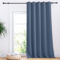 Nicetown Bedroom Window Blackout Curtain Panel Thermal Insulated Blackout Drapedrapery For Loft Guestroom Stone Blue 1 Pan