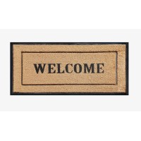 A1 Home Collections Natural Coir Rubber Large Door Mat 30X60 Inches Thick Durable Doormats For Entrance Heavy Duty Thin Profi