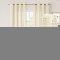 Lamit Linen Curtains 120 Inch For Bedroom Grommet Thick Linen Textured Sheer Curtains Light Filtering Privacy Window Curtains F