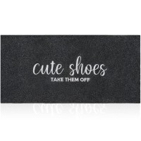 Front Door Mat Welcome Mats Cute Shoes Take Them Off Entry Non Slip Doormats For Entryway Ideal Inside Outside Home High Traffic