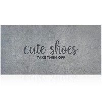 Cute Shoes Take Them Off Welcome Doormat For Front Door Mats Entryway Outdoor Indoor Muddy Washable Durable Rubber Backing For E