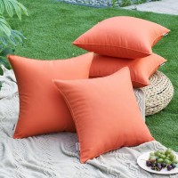 Miulee Pack Of 2 Decorative Outdoor Waterproof Pillow Covers Square Garden Cushion Sham Throw Pillowcase Shell For Spring Patio