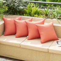 Miulee Pack Of 2 Decorative Outdoor Waterproof Pillow Covers Square Garden Cushion Sham Throw Pillowcase Shell For Spring Patio