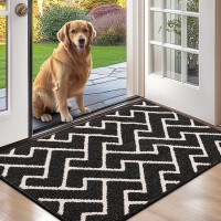 Hicorfe Indoor Doormat Front Back Door Mat Non Slip Rubber Backing 24X35 Absorbent Resist Dirt Entryway Doormat Inside Floor