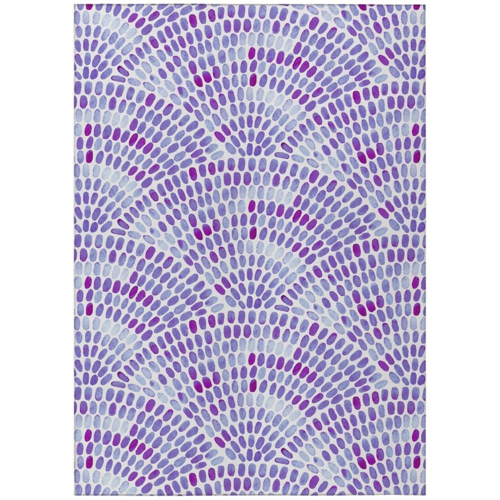 Indooroutdoor Surfside Asr37 Purple Washable 5 X 76 Rug