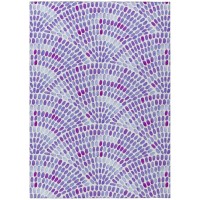 Indooroutdoor Surfside Asr37 Purple Washable 5 X 76 Rug