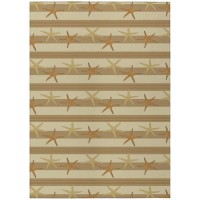 Indooroutdoor Surfside Asr42 Tan Washable 3 X 5 Rug