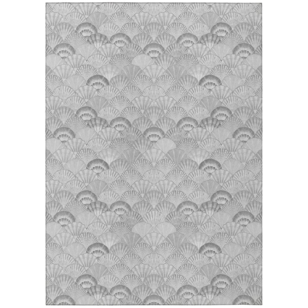 Indooroutdoor Surfside Asr32 Gray Washable 5 X 76 Rug