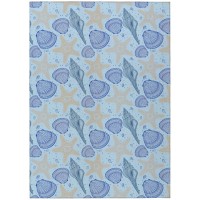 Indooroutdoor Surfside Asr34 Blue Washable 5 X 76 Rug