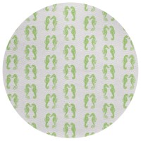 Indooroutdoor Surfside Asr45 Green Washable 8 X 8 Round Rug